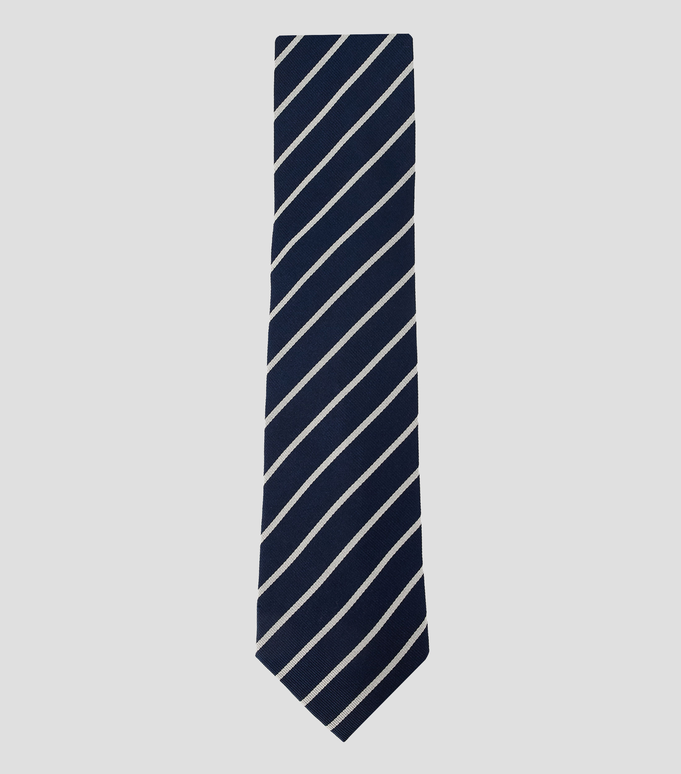 Corbata ancha en seda con rayas